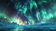 Active splitting, active splitting aurora borealis arc, sky at night