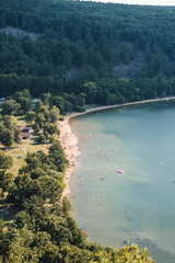 Wall Mural - lake and hills (devil's lake, wisconsin)