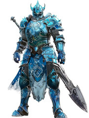 Wall Mural - Blue Animal Knight Armor