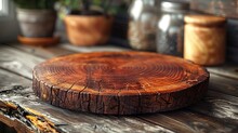 Immerse Yourself In The Cozy Charm Of A Rustic Wooden Plate, With Its Rough-hewn Edges And Weathered Surface Inviting Memories Of Hearth And Home.