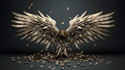 Wall Mural - Money with Wings 3d