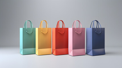 Canvas Print - Shopping Bags 3d