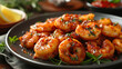 tamarind fried squid food white background