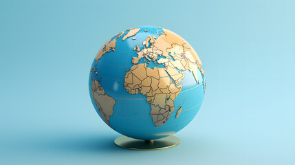 Poster - Globe Icon Travel 3d