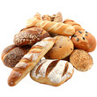 © Dinithi - Assortment of baked bread , heap of various bread ,Collection of different types of bread