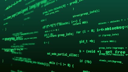 Wall Mural - artificial intelligence data code encoding program