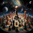 A cosmic chess game played by planets and stars. 