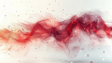 abstract red and white virtual network - design element for technology background - connectivity backdrop illustration - generative ai
