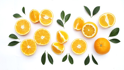 Wall Mural - Fresh orange fruit, high vitamin c