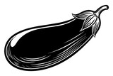Fototapeta  - eggplant silhouette vector illustration 