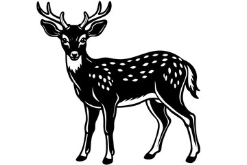 Wall Mural - deer silhouette vector illustration