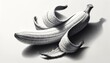 An intricately detailed pencil drawing of a peeled banana, showcasing fine textures and subtle shading that give a sense of depth and realism.
