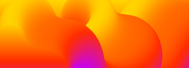 Wall Mural - creative yellow orange red fluid gradient background. wavy curved 3d flow poster wallpaper. liquid w