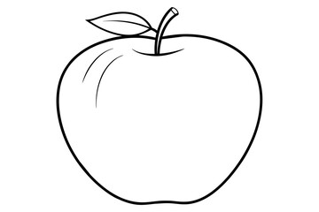 Canvas Print - line art of a apple