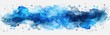 Blue Watercolor Splashes Abstract Illustration - Colorful Isolated  Painting