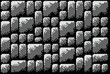 Pixel Art - Dungeon texture tile pattern, for pixel art style game. Gray stone seamless background. Steel concrete with dark background. 2D Brick Wall Texture. Assets for Game, Background, Wallpaper.
