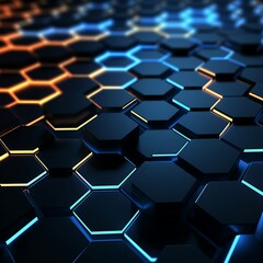 Wall Mural - 3d rendering of abstract hexagon background