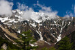 Clouds and snow on the imposing Mount Hotakadake in the Hida mountain range of the northern Japanese Alps