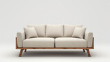 Fototapeta  - Contemporary fabric Sofa Isolated on White Background.