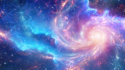 Wall Mural - cosmic cathedral ballroom within the heart. seamless looping overlay 4k virtual video animation back
