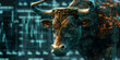Bull concept of stock market exchange. generative ai 