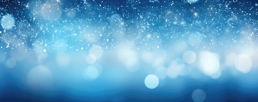 blue bokeh lights and water ripples that can symbolize tranquility and the mystery of the deep