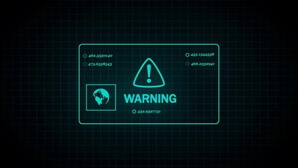 Warning message digital malfunction alert error hud hi-tech technology system