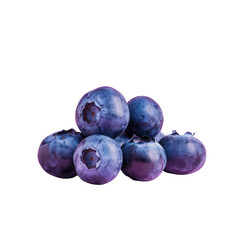 Wall Mural - A pile of blueberries on a Transparent Background