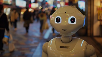Aufkleber - Robot Close Up in Urban Setting