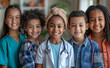 kid, A diverse team of healthcare 