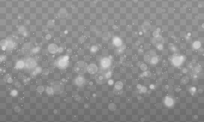 Wall Mural - white sparks glitter special light effect. sparkling magical dust particles. bokeh effect. star dust