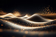 Black gold abstract background, abstract black gold background design line style
