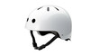 © yousaf - A pristine white helmet rests serenely on a white background
