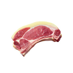 Poster - A piece of meat on a Transparent Background