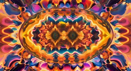 Wall Mural - Video. Optical illusion. Kaleidoscope.