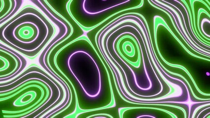 Wall Mural - 4k video animation of green, white, and pink color pattern or texture forming on the frame.