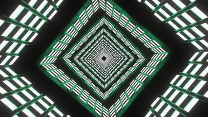 Wall Mural - 4k video abstract energy tunnel looping in space with twisting and rotating effect. seamless loop fl