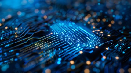 Fototapete - Close Up of a Computer Circuit Board