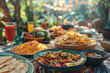 Cinco de Mayo concept - national food placed on the table 