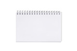 Fototapeta Londyn - Blank note book with three ring binder holes isolated on white.