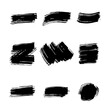 Hand-Drawn Grunge Badge Brush: Black Sticker with Distressed Design