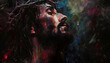 Jesus Christ: Detailed Oil Painting Depicting Suffering and Redemption