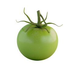 Wall Mural - Green tomato on Transparent Background