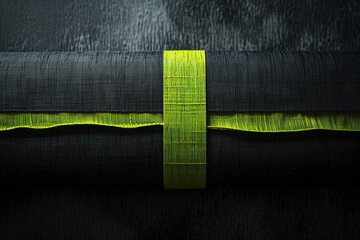 Wall Mural - Abstract black and green background, banner, template, poster with place for text. Generated by artificial intelligence