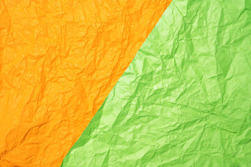 Poster - Closeup view of colored crumpled paper