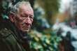 © Iigo - Portrait of an elderly man on a background of the city.