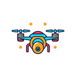 Drone icon on white background d lineal vector icon