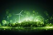 Futuristic clean and green energy background.