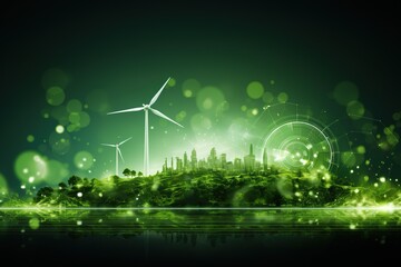 Wall Mural - Futuristic clean and green energy background.