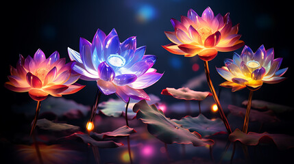 Wall Mural - water lily flower